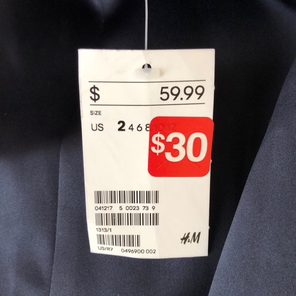 H&M Navy Strapless Dress - Picture 4 of 4